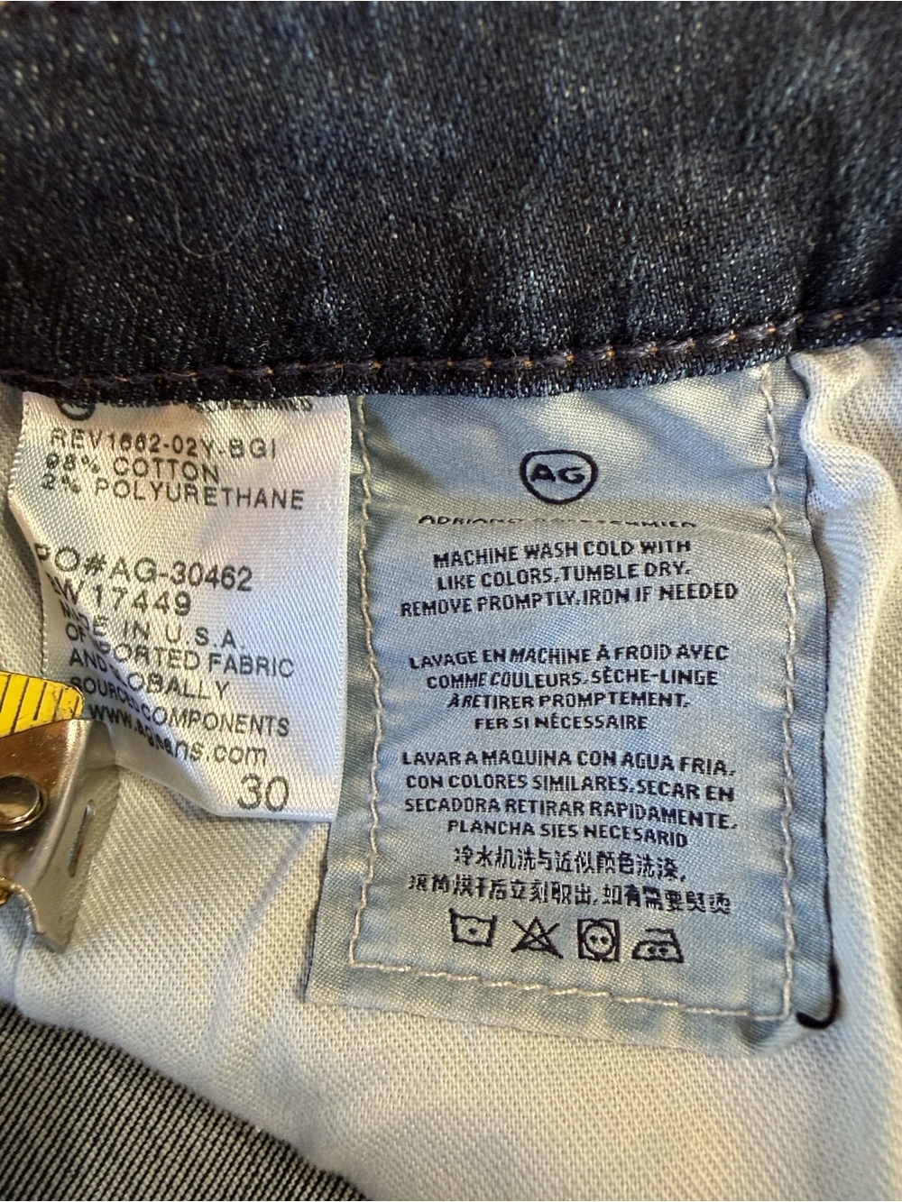 Ag Adriano Goldschmied Jeans Dark Blue Rolled-Hem  Shorts AG-ED DENIM 30‎ - Picture 8 of 17
